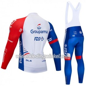 Set Fietsshirt Lange Mouw + Lange Koersbroek 2018 FDJ N001